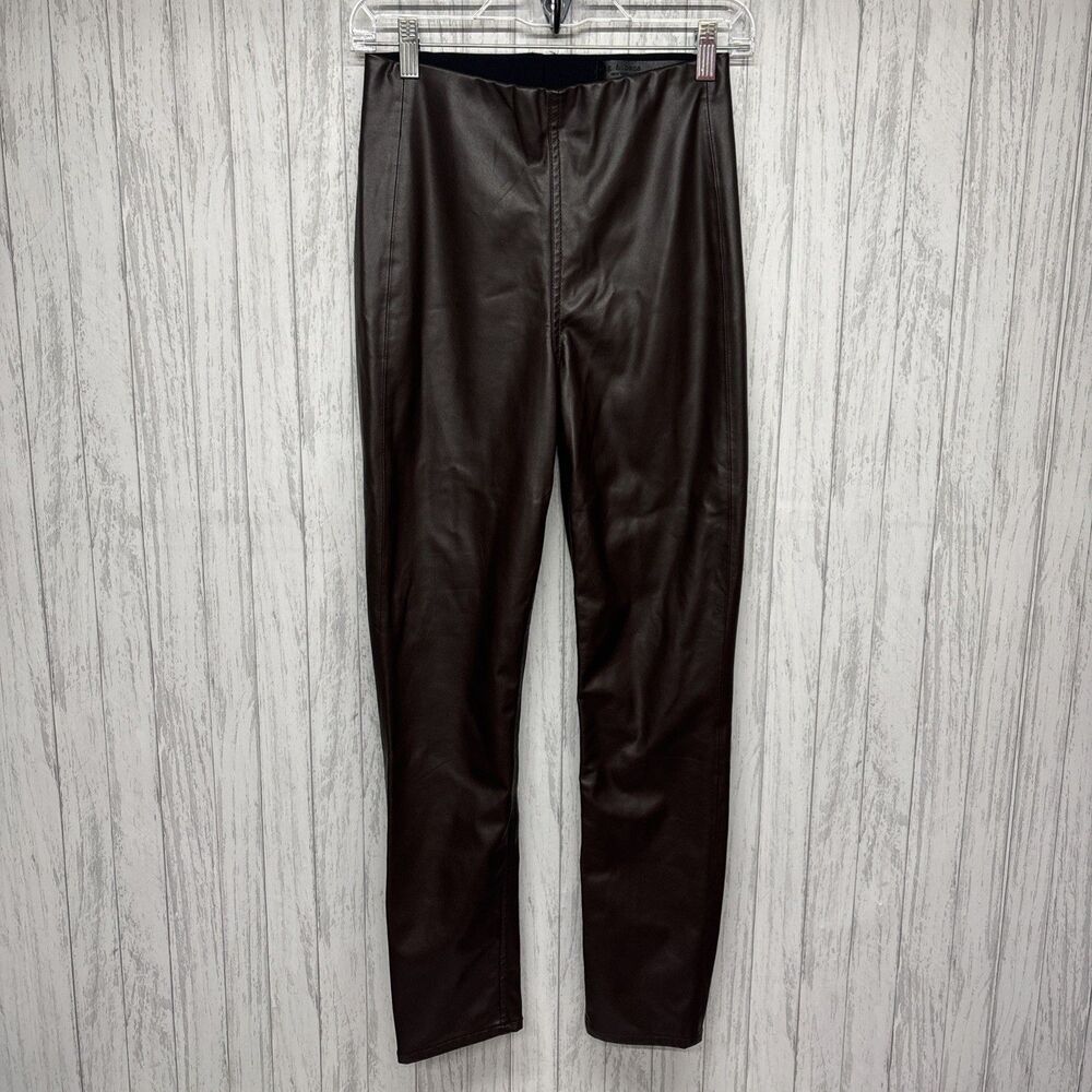 Womens Size S Rag & Bone Faux Leather Brown Pants EUC